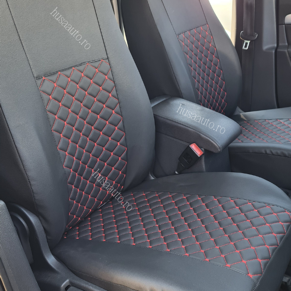 Huse Auto Dedicate VW Touran Elegance – Piele Ecologică Premium | 5 Locuri