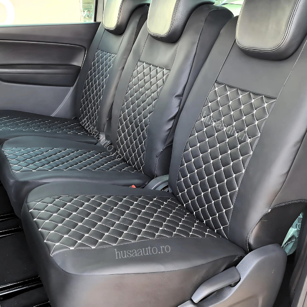 Huse Auto Dedicate VW Touran Elegance – Piele Ecologică Premium | 5 Locuri