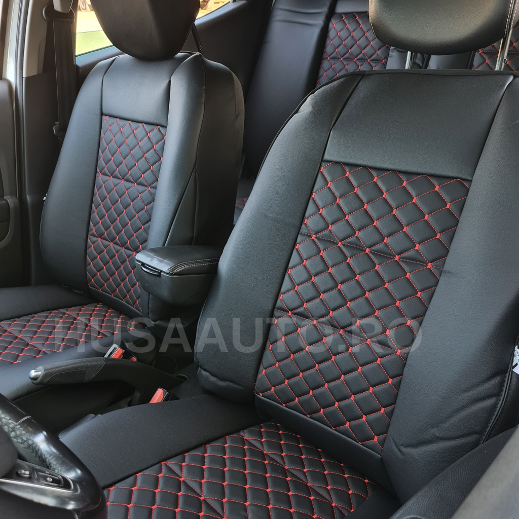 Set 2 Huse Scaun Față 1+1 – Piele Ecologică Premium