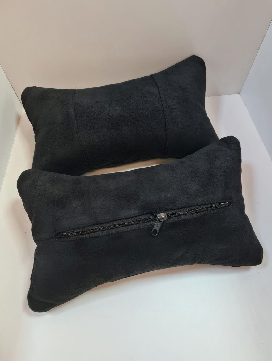 Set 2 Perne Tetieră Auto Alcantara Premium | Suport Cervical
