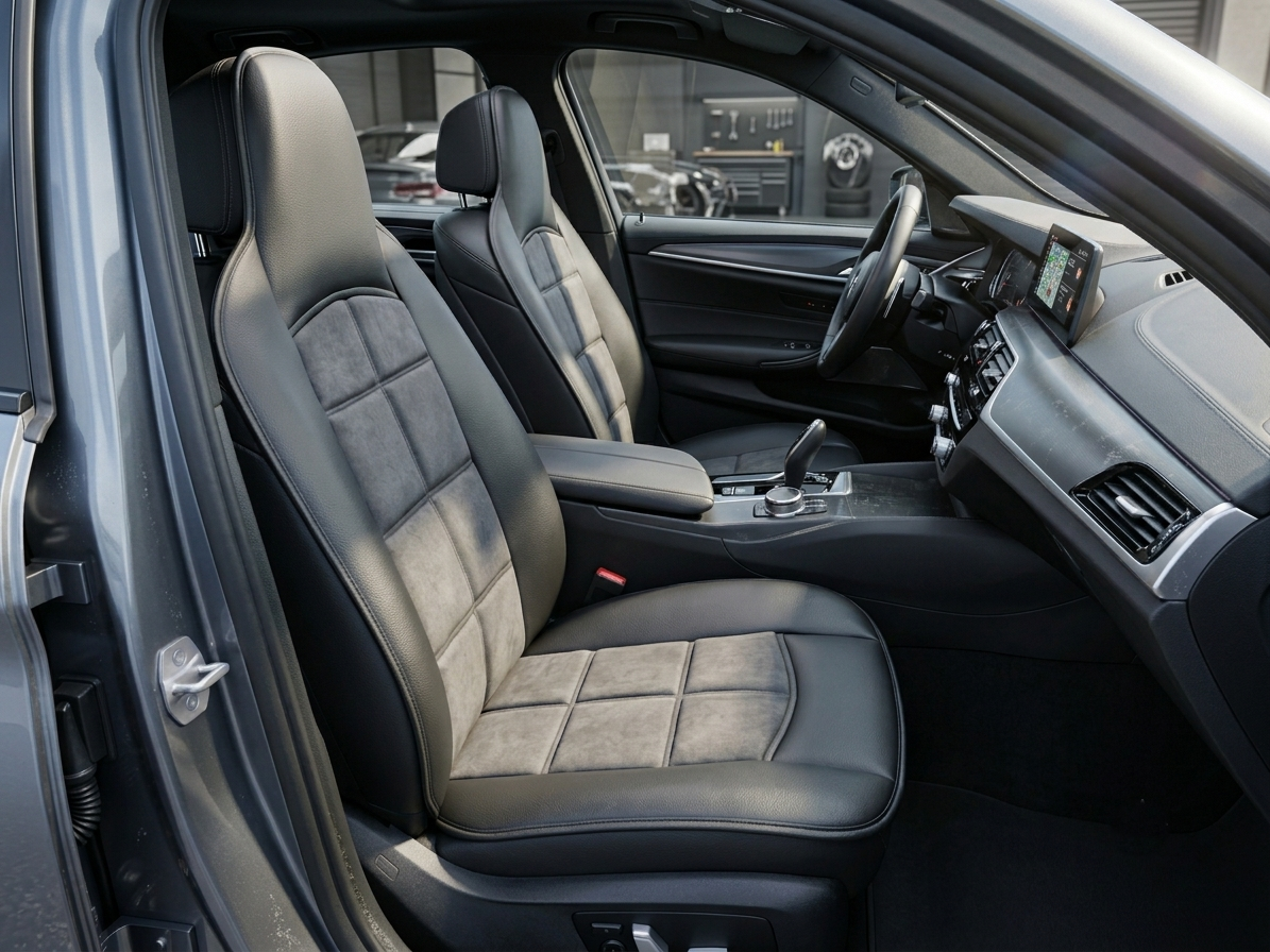 Set 2 Huse Spătar Auto – Alcantara & Piele Ecologică