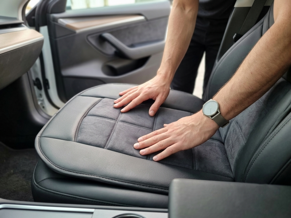 Set 2 Huse Spătar Auto – Alcantara & Piele Ecologică